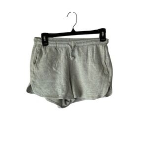 J Galt Brandy Melville Light Grey Waffle Knit‎ Lounge Shorts Drawstring Waist